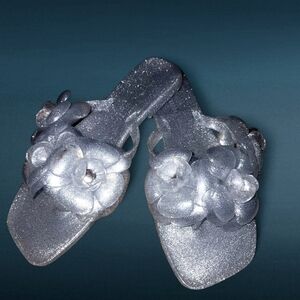 Jeffrey Campbell Fleuris Jelly Flip Flop Thong Sandals